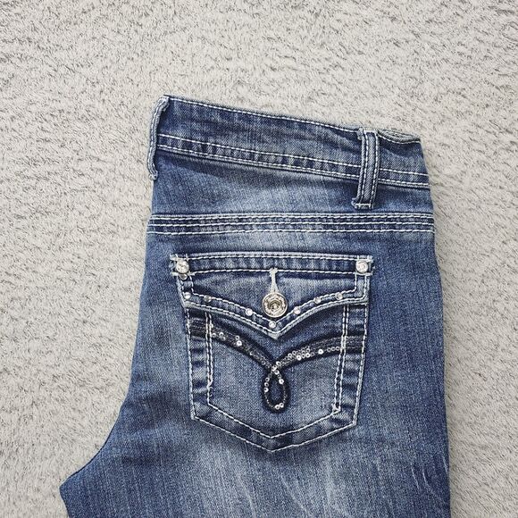 Revolution By Revolt Size 5 Women’s Crop Denim Blue Jean - Picture 12 of 12